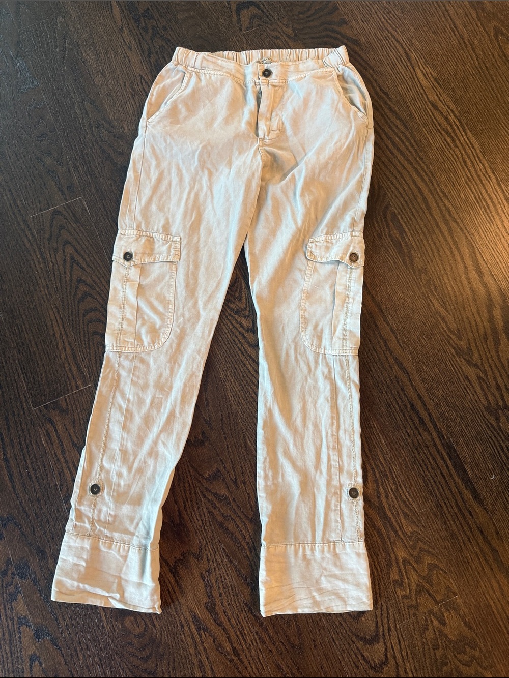XCVI Light Taupe Elastic‎ Waist Utility Pants